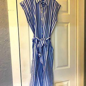 LOFT dress - NWT - blue and white